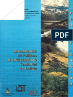 Lineamientos de POLITICAS - Ordenamiento-Territorial en BOLIVIA