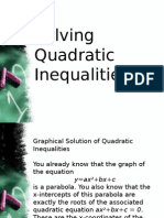 3.4 Solving Quadratic Inequalities