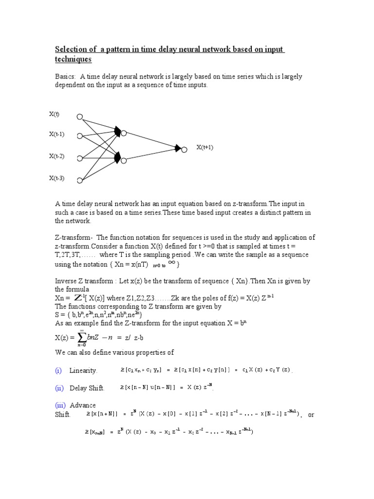 Time Delay Neural Network Patterns | PDF | Artificial Neural Network ...