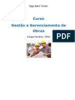 Curso Gestao e Gerenciamento de Obras