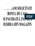 Va Rugam Solicitati Bonul de Casa