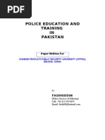 Police Education and Training in Pakistan