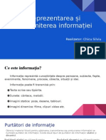 Reprezentarea Și Transmiterea Informației