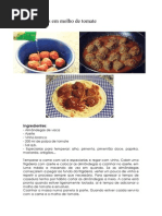 Almôndegas Em Molho de Tomate