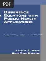 Difference Equations With Public Health Applications - Moye Kapadia