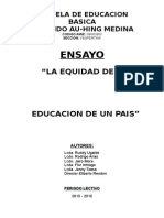 Ensayo Equidad Educativa