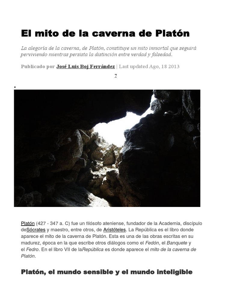 El Mito de La Caverna de