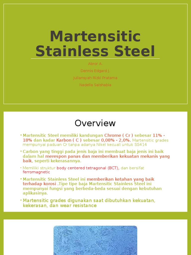 Martensitic Stainless Steel PDF