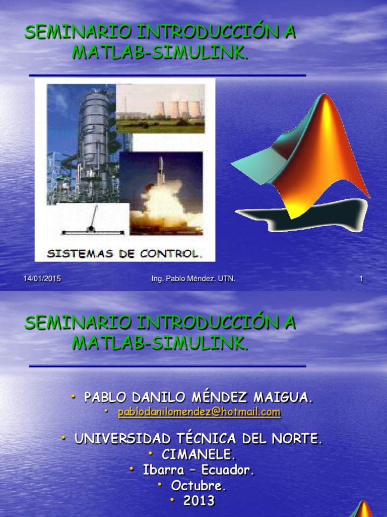 Seminario Matlab Simulink Descargar gratis PDF Matriz (Matemáticas