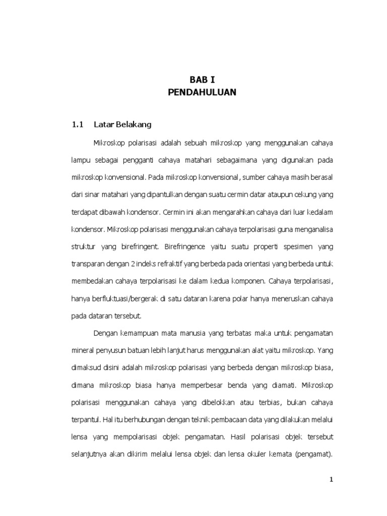 Laporan Pengenalan Mikroskop Bab 1 3 Pdf