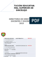 Directorio de Directivos Docentes y Docentes 2015-2