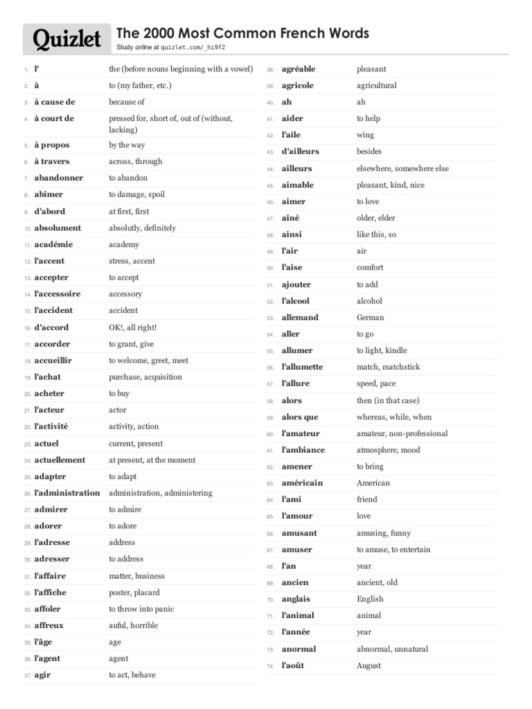 the-2000-most-common-french-words-pdf-nature