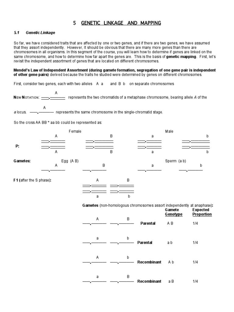 5 Genetic Linkage and Mapping | PDF