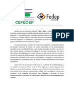 Documento de Problematización Democratización CEFEDEP