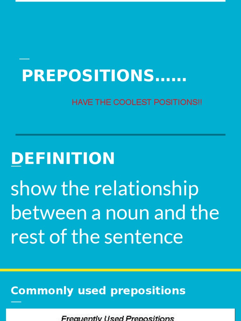 Understanding Common Prepositions | PDF