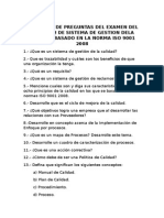 Balotario de Preguntas Del Examen Del Modulo 2 de Sistema de Gestion Dela Calidad Basado en La Norma Iso 9001 2008