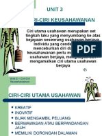 Unit 3 Ciri-Ciri Keusahawanan