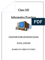 Info. Prac - Chapter Wise Questions With Ans.