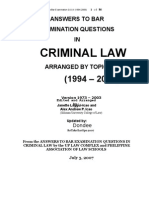 Criminal Law Suggested Answers 1994 2006