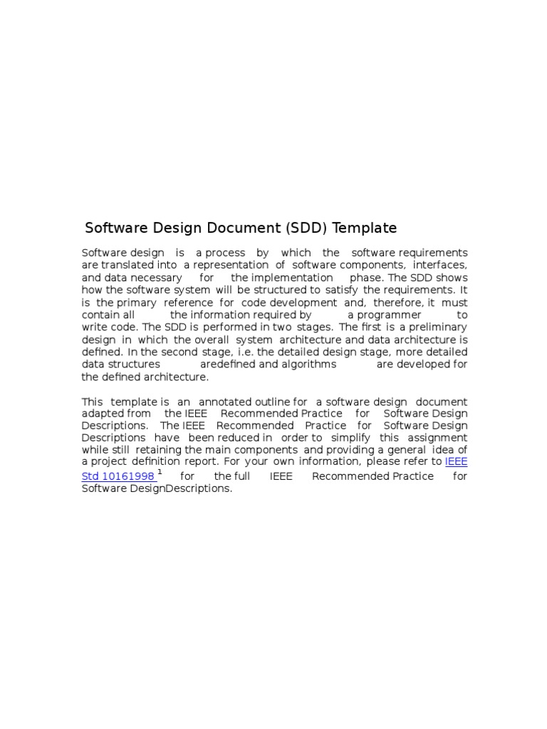 Ieee SDD PDF Software Design System