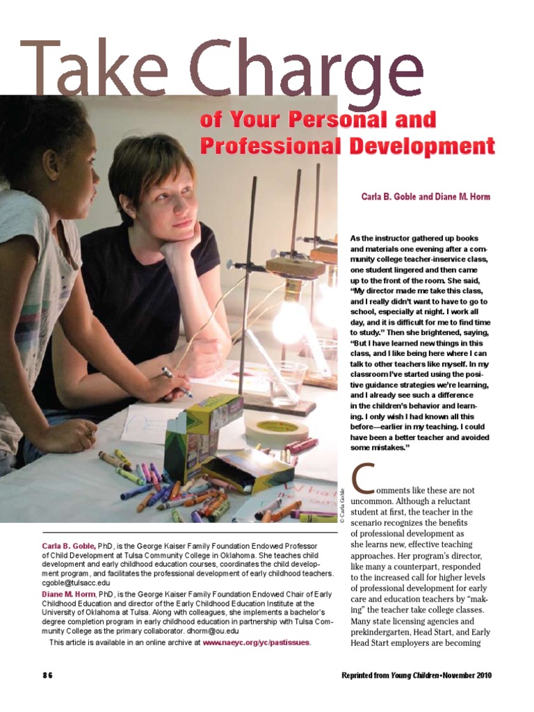 Personal and Professional Development | PDF | Early Childhood Education ...