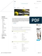 Training Protocol for Tennis Players.