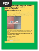 Download Genteng Keramik Kia Genteng Keramik KanmuriGenteng Keramik m Class08218614884 Jualgentengbetoncom by Produsen Genteng Beton SN287014244 doc pdf