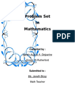 Problem Set in Mathematics: Narvin August A. Deiparine