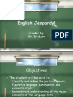 English Jeopardy!: Created By: Mr. Erickson