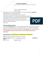 Relação Documentos Admissão