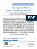 Comparing Cold Water Sponging and Acetaminophen for Fever Relief in Children