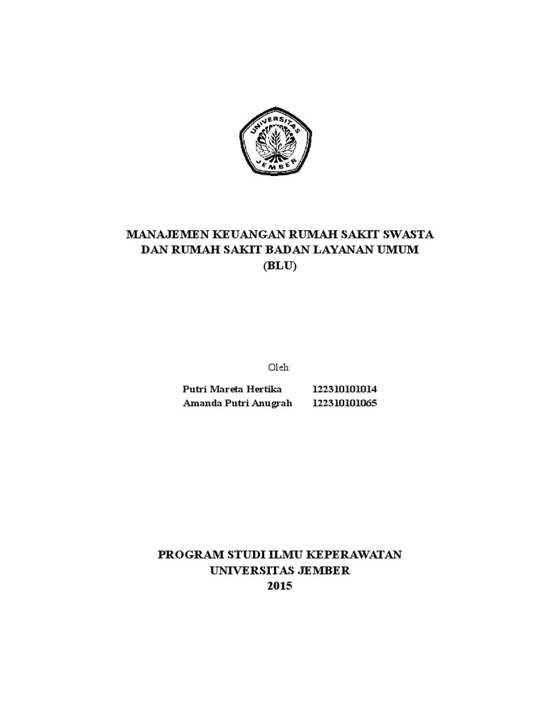 Manajemen Keuangan Rumah Sakit Swasta