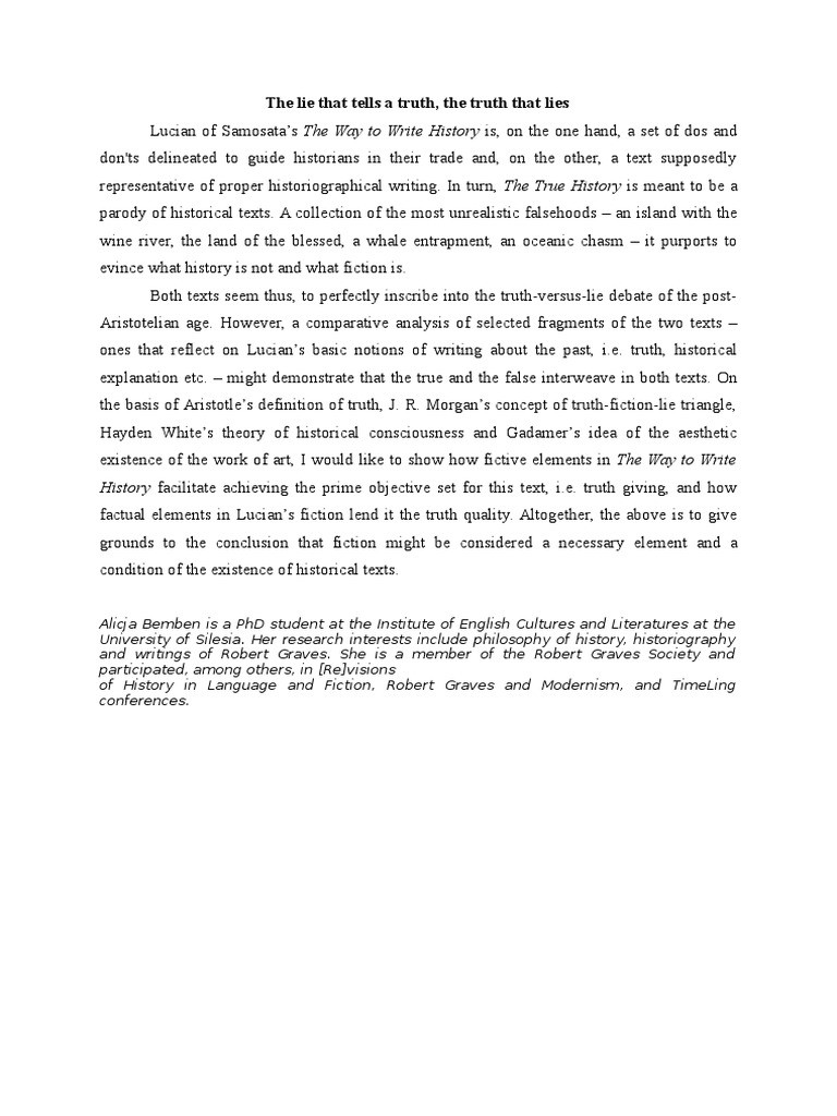 The Lie That Tells The Truth | PDF