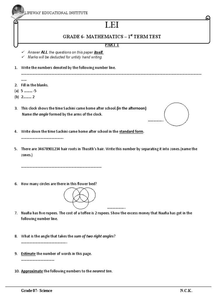 science and maths exam papers for beginners plants water