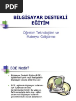 Bilgisayar Destekli Egitim Ve E-Ogrenme - Sunum