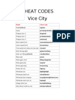 Cheat Codes of Gta Vice City by Indrajeet 143