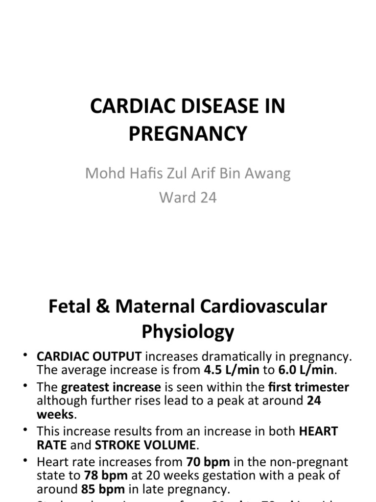 Cardiac Disease Management in Pregnancy | PDF | Heart | Heart Failure