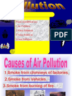 Types of Pollution Are-1.air Pollution. 2.water Pollution. 3.noise Pollution. 4.land Pollution