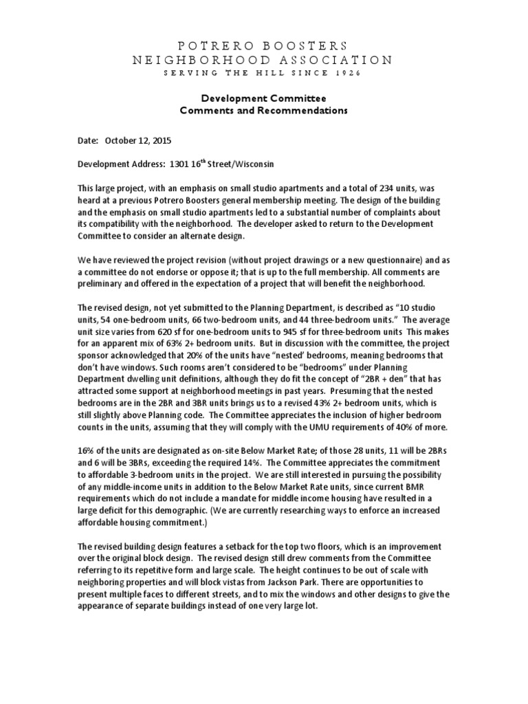 Development Committee Project Review | PDF | Business