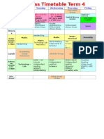 4f Class Timetable Term 4