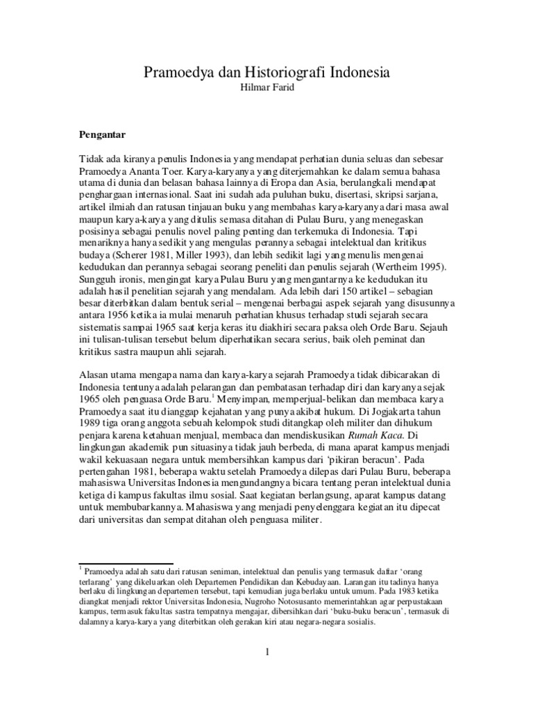Hilmar_Farid-Pramoedya Dan Historiografil