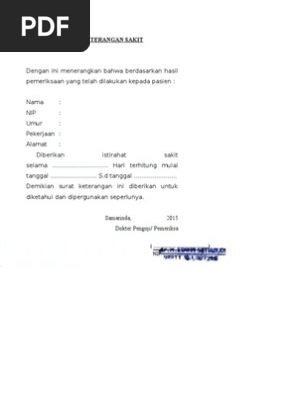 Surat Keterangan Sakit