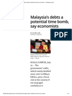 Malaysia’s Debts a Potential Time Bomb, Say Economists - The Malaysian Insider