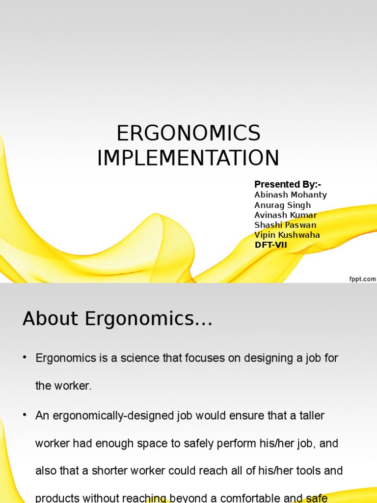 Ergonomic issues in apparel industry Chair Injury