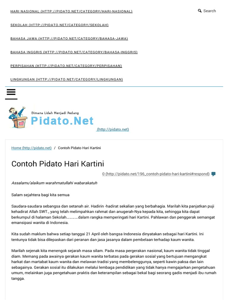Contoh Pidato Hari Kartini PDF