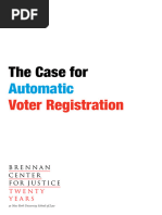 Case for Automatic Voter Registration