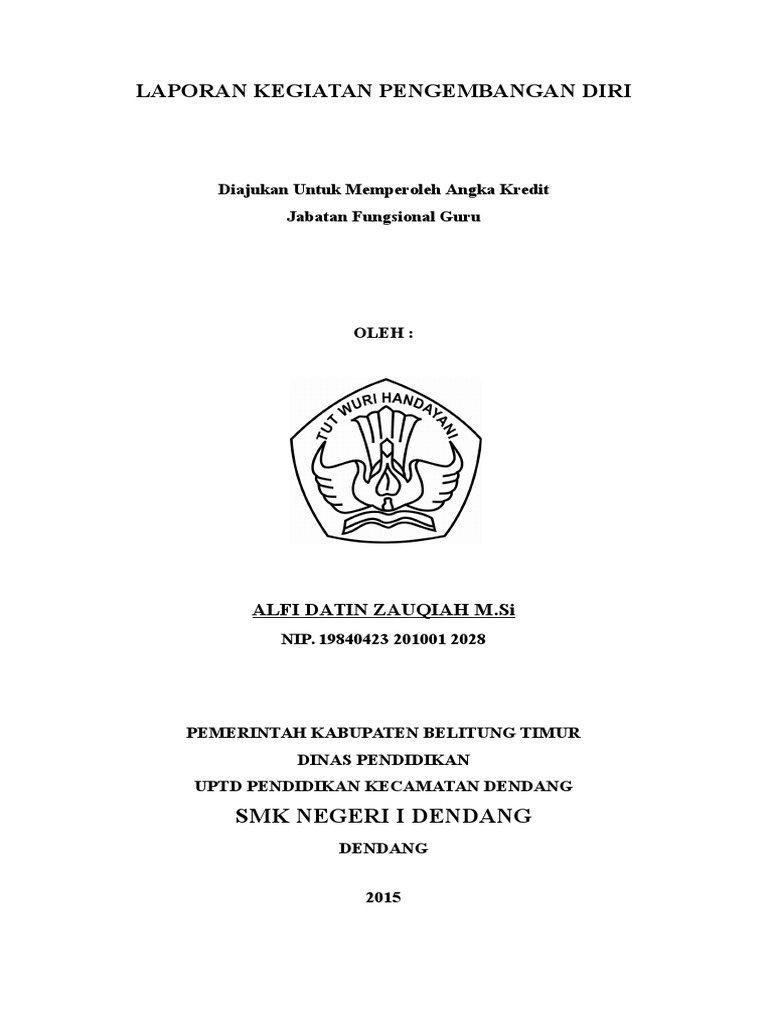 Laporan Pengembangan Diri Alfi