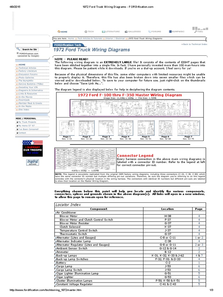 1972 Ford Truck Wiring Diagrams - ForDification | PDF | Switch | Machines