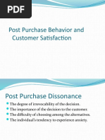 Post Purchase Behavior and Customer Satisfaction