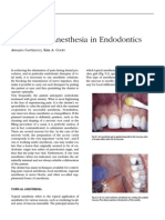  the Use of Anesthesia in Endodontics